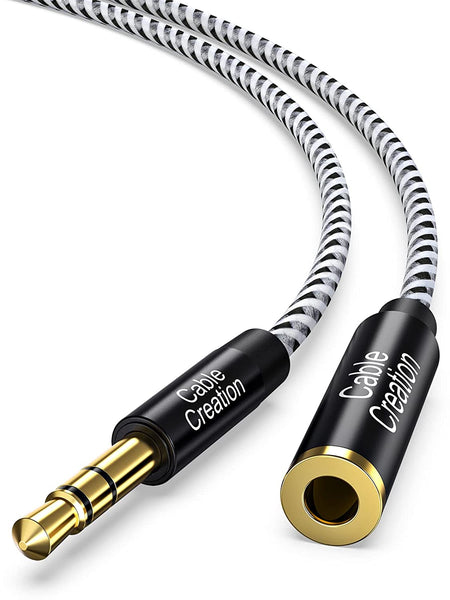 3.5Mm Headphone Extension Cable, 3.5Mm Male to Female Stereo Audio Cable for Phones, Headphones, Speakers, Tablets, Pcs, MP3 Players and More, (10Ft/3M)